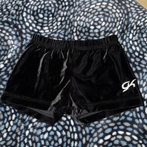 black GK elite velvet gym shorts